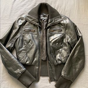 Faux leather jacket
